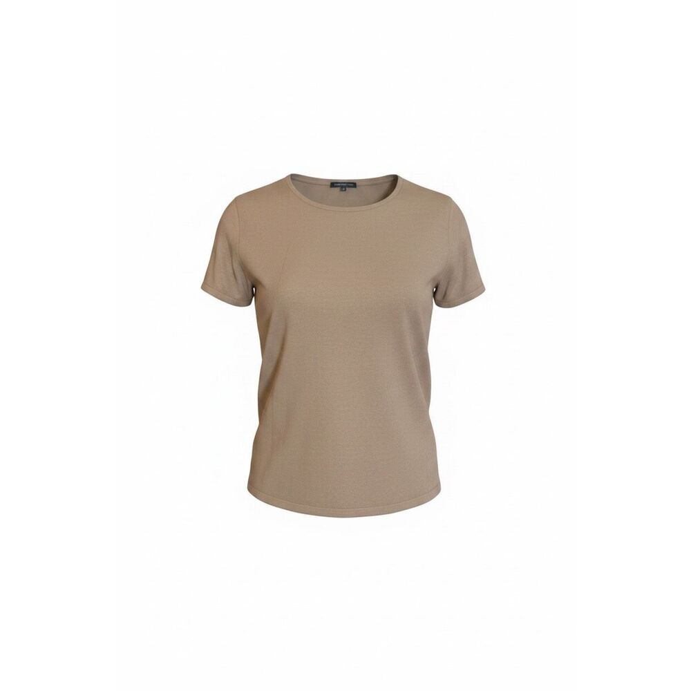 Jones New York Collection Platinum NWOT Crew Neck Silk Blend‎ Tee Tan XL